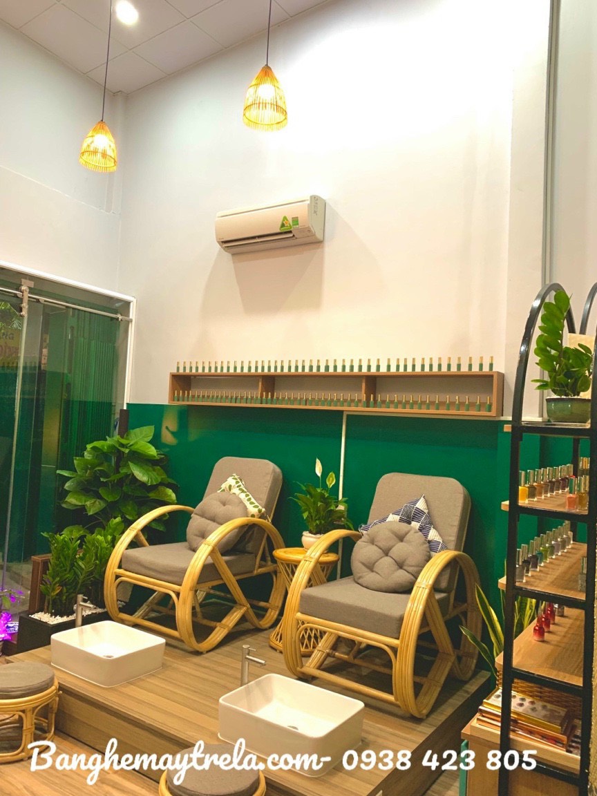 Ghế mây tự nhiên làm nail